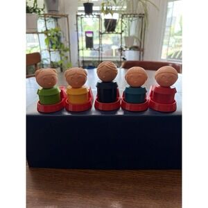 Vintage Tuppertoys Dart Industries Stacking Figures Complete Set Of‎ 5 Toy